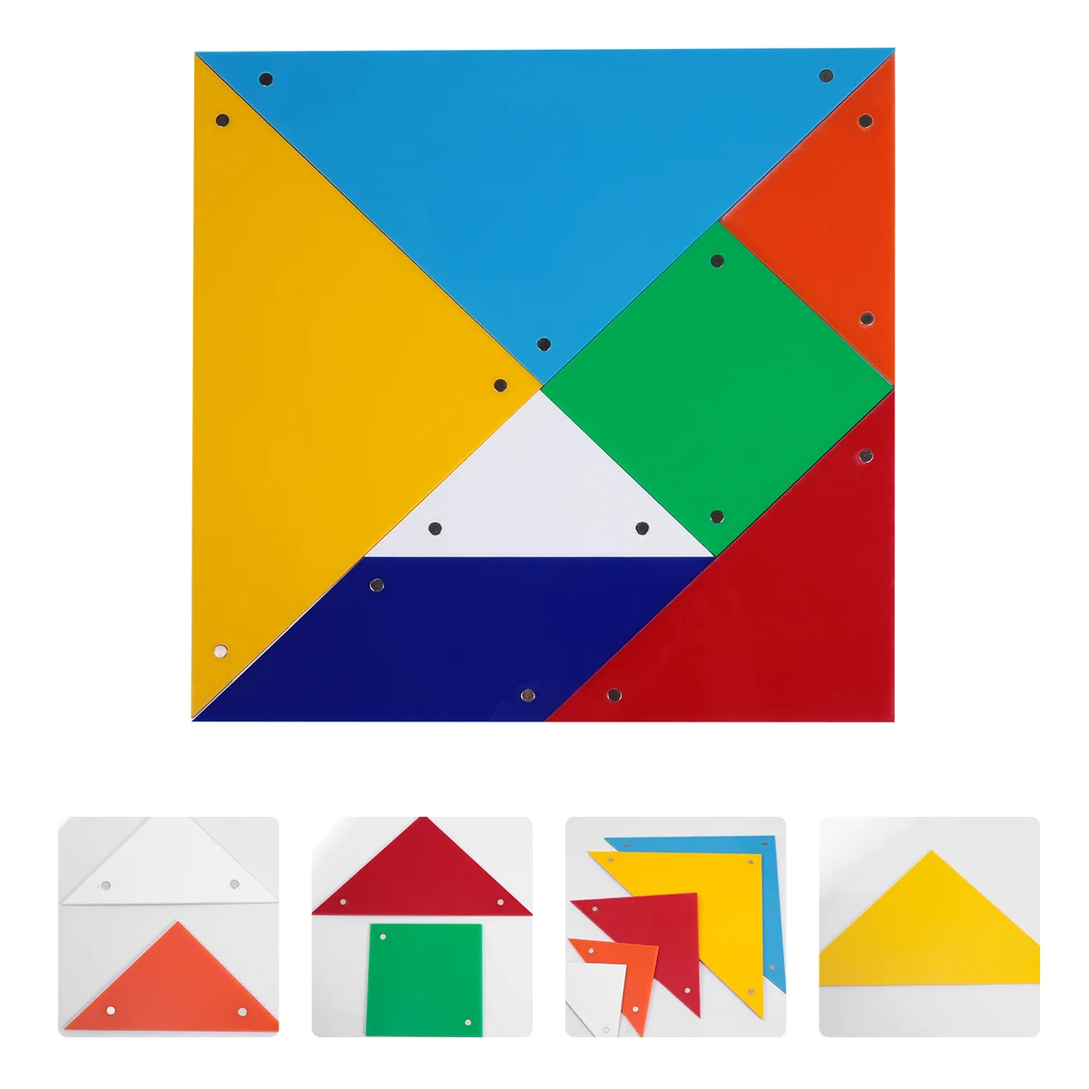 Tangram المغناطيسي لغز لوحة الرسم العملي للأطفال ، لعبة محمولة متعددة الوظائف ، ألعاب مضحكة للأظافر البلاستيكية ، tangramboy للأطفال