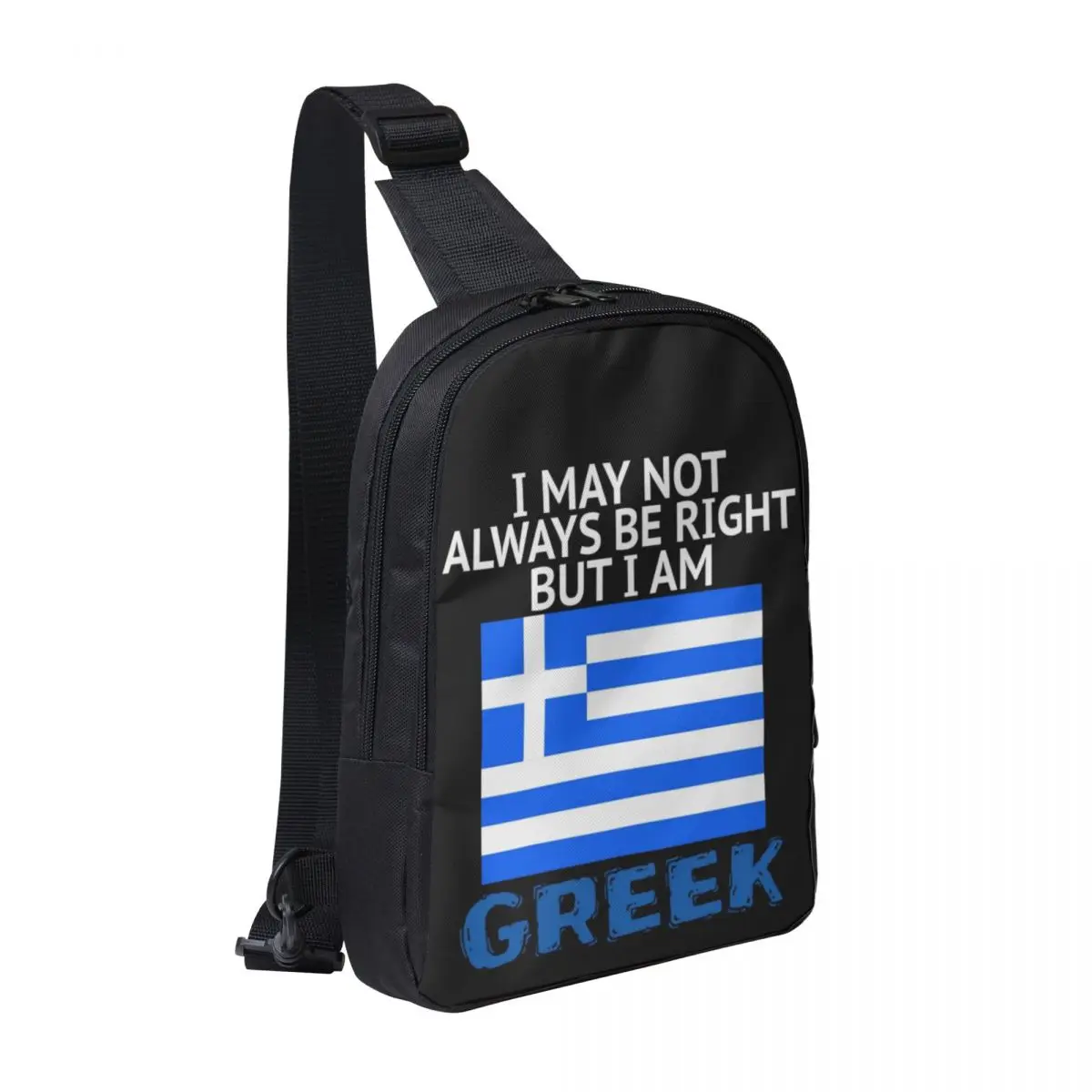 

Greece Greek Flag Chest Bag Men Sling Crossbody Backpack Chest Bag Traveling Hiking Daypack Shoulder Bag