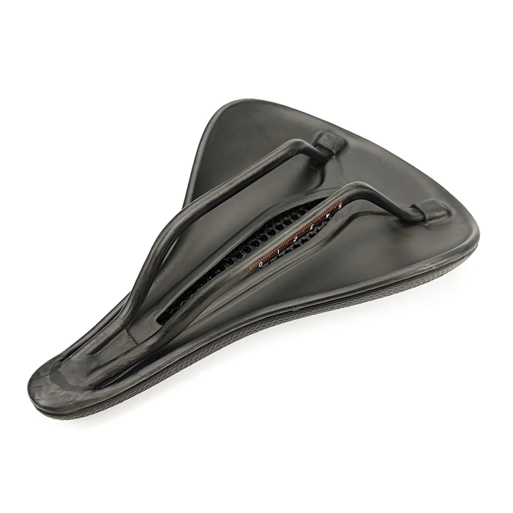 BALUGOE Fahrrad 3D-gedruckter Carbon-Carbon-Sattel, bequemer Rennrad-MTB-Sitz, gemütliches Wabenkissen, Carbon-3D-Sitzkissen – Detail 8