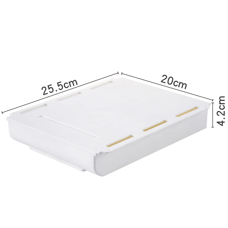 Self-Adhesive Hidden Storage Box under the table Makeup Organizer Under Desk Storage Drawer Organizer Box Stationery storage