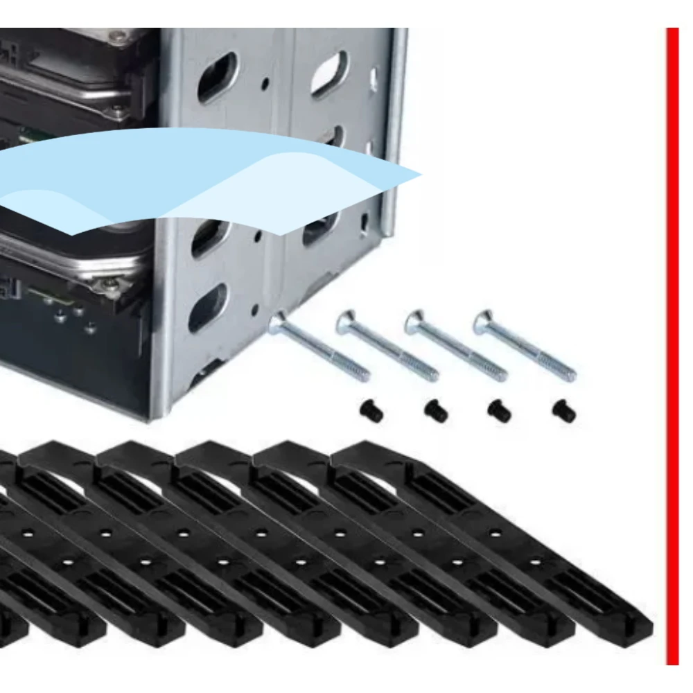 5 Bay Hard Drive Cage Screwless for 3 Bay 5.25 Inch Chassis 3.5 Inch HDD Expansion Rack DIY Storage