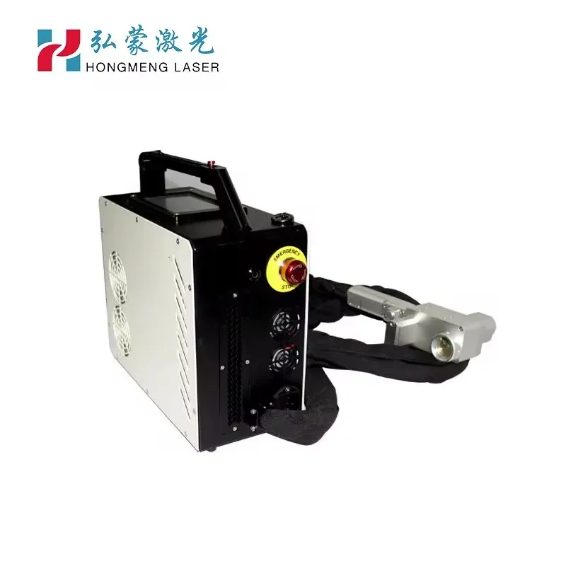 Portable 100W Pulse Laser Cleaning Machine Wood Stone Metal Removal Rust Fiber Laser Cleaner with Engine Pump 200W Power Welds