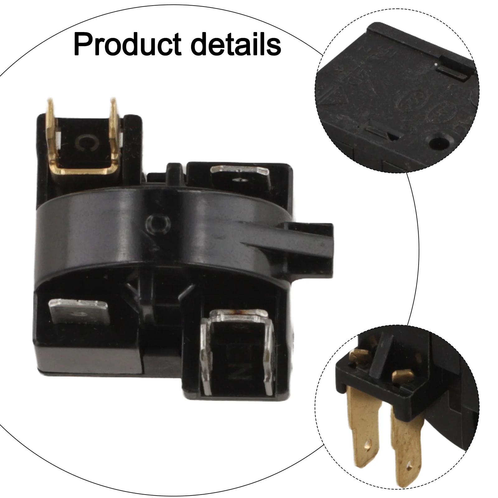 Refrigerator Starter Relay 6Pin QP2-15H with Overload Protection Suitable for Home and Commercial Refrigerator Repairs