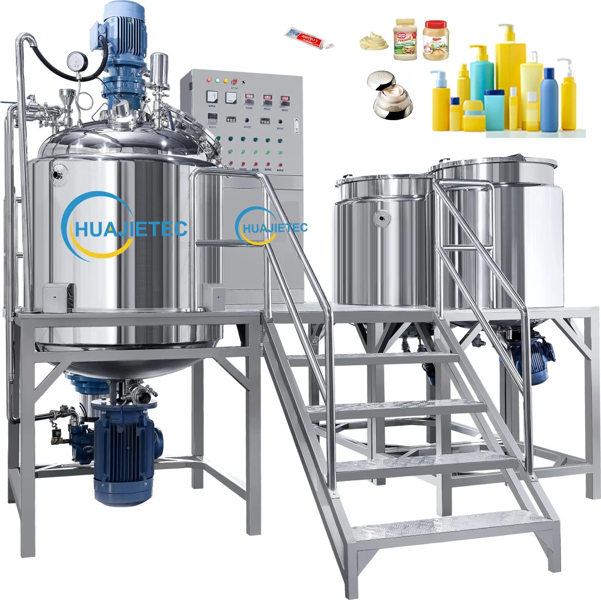 Mayonnaise Emulsifier Machine with Adjustable Mixing Speed Ketchup Emulsion Cooking Equipment Cream Vacuum Emulsifying
