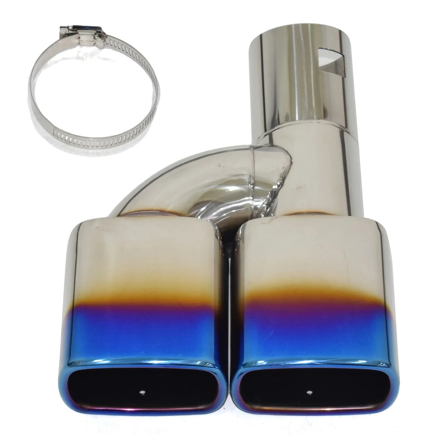 For Double Square Stainless Steel Exhaust Tips Nozzle Exhaust Pipe Modification for Toyota Noah/voxy/esquire80