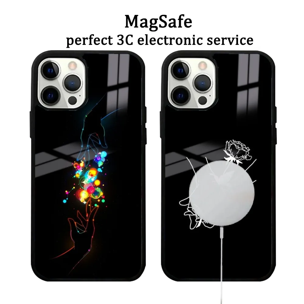 

Evil Eyes Phone Case For IPhone 16 15 14 13 12 11 Pro Max Plus Mini Magsafe Mirror Wireless Magnetic Cover