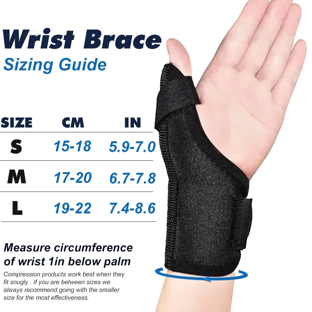 1PC Thumb Brace Stabilizer - Adjustable Spica Splint for Arthritis & Carpal Tunnel Pain Relief - Breathable Support