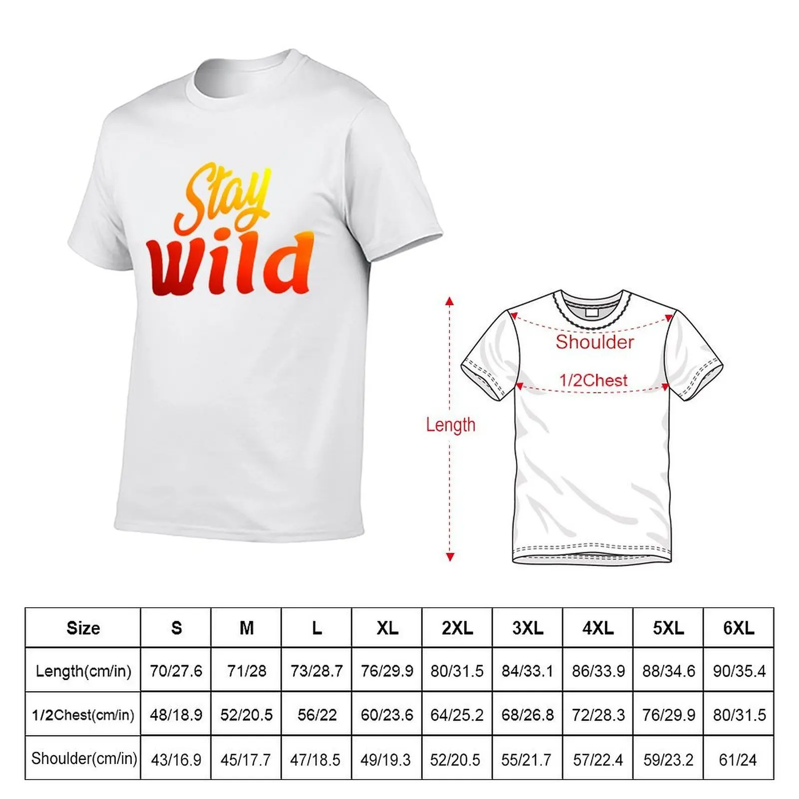 Stay wild ben azelart tshirt T-Shirt t shirts with prints t shirts for man graphic tees T-Shirt