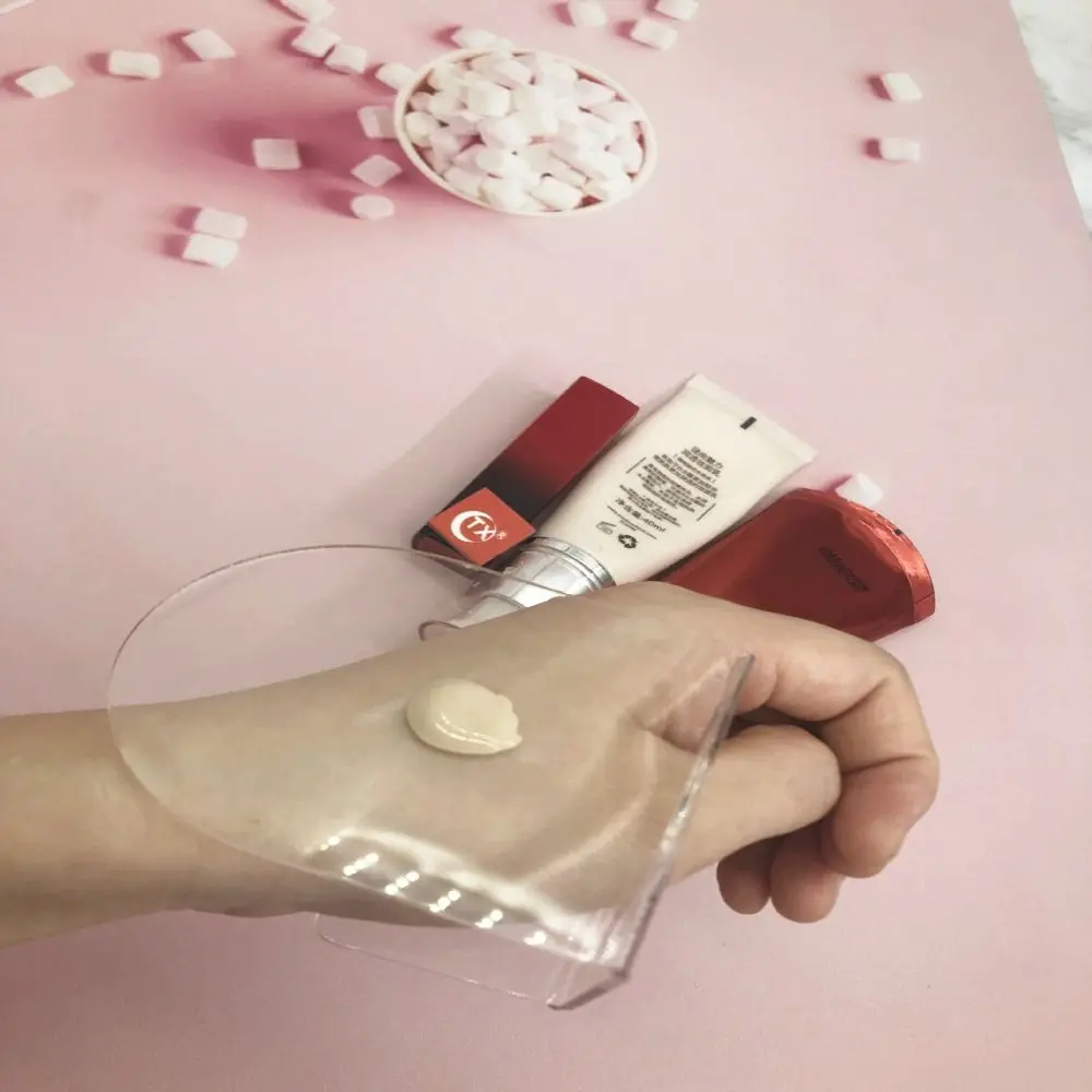 Multi-purpose Acrylic Transparent Palette Portable Handheld Paint Palette Reusable Heart-shaped Foundation Mixing Palette Men