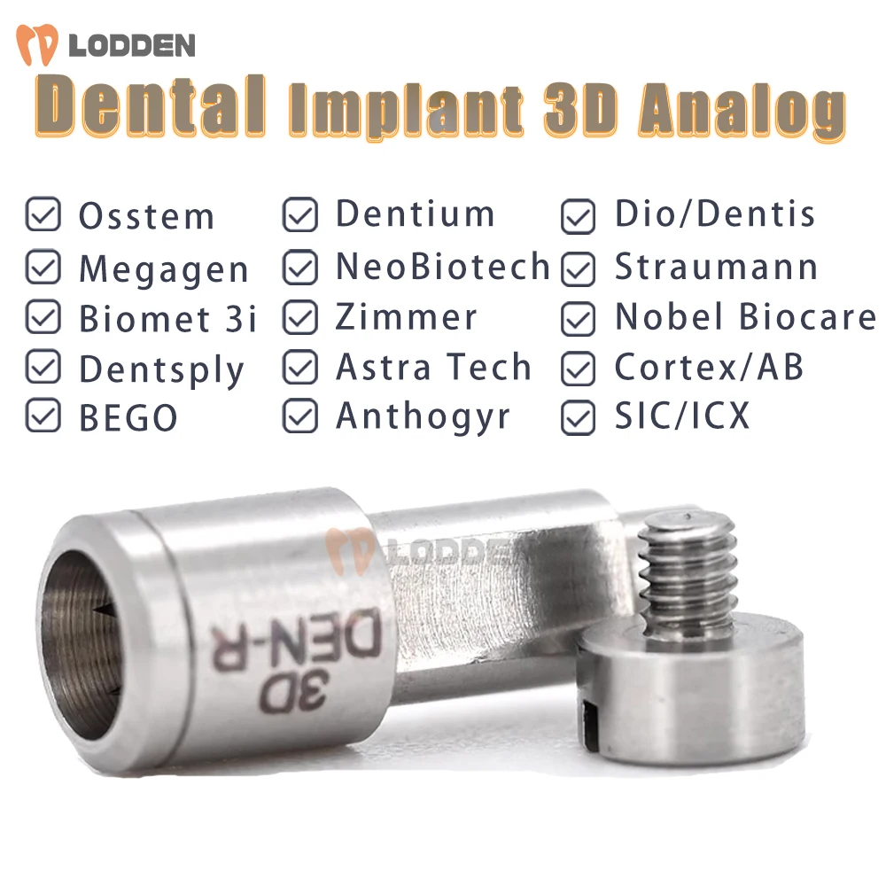 Impianto dentale 3D analogico in lega di titanio Osstem/Dentium/DIO/Megagen/Dentis/NeoBiotech/Straumann/Nobel Biocar/Zimmer/Biomet 3i