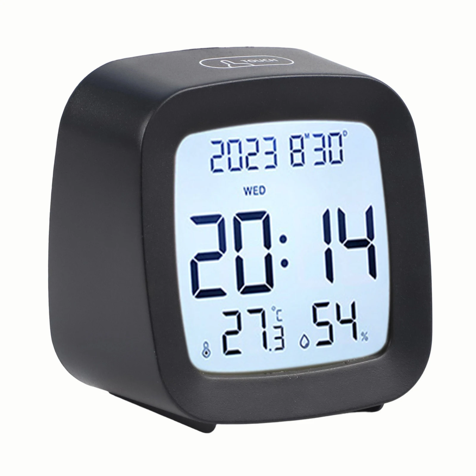 Nighttime Use Morning Routine LCD Alarm Clock Temperature Humidity Monitor User Operation Clock Humidity Anti-Slip Base