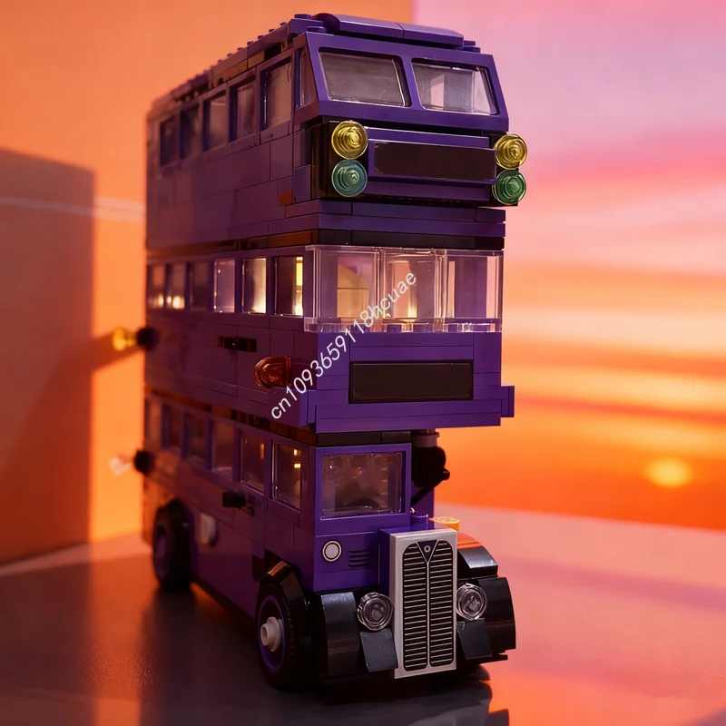 498 قطعة MOC تعديل حافلة ليلية جديدة هاري نموذج بناء هدية الكريسماس كتل العمارة لتقوم بها بنفسك لعبة فكرة التعليم للأطفال #1