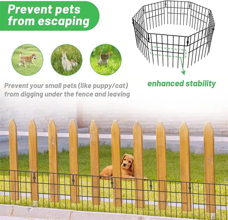 Outdoor Garden, Iron Small Fence, Small Branch Decoration Villa Park Flower Garden Pet Garden Fence