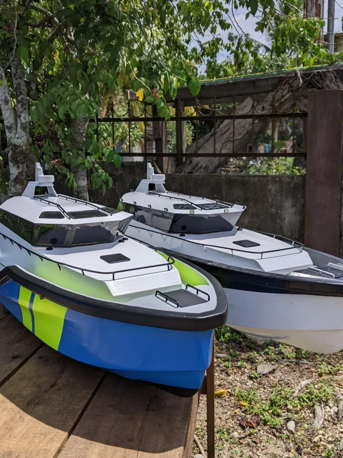 85cm 3D Printed Jet  Remote Control Patrol Boat Water Simulation Vessel Model Outdoor Water Sport RC Ship Toy