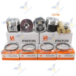 For Kubota V2203 V2403 V2403-1 Overhaul Rebuild Kit Piston + Rings Engine Parts 1G796-21112 1G861