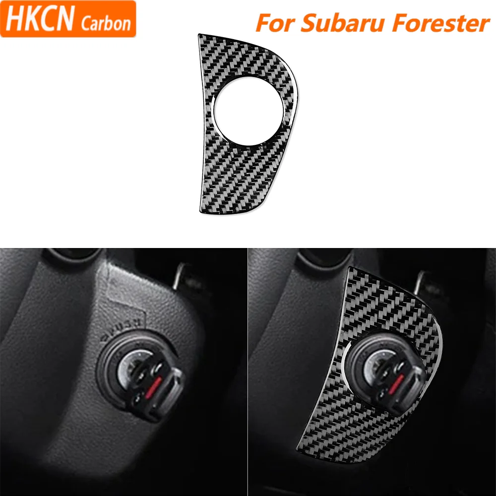 

For Subaru Forester 2013—2018 Car Accessories Real Carbon Fiber Interior Key Hole Panel Cover Trim Sticker Modification