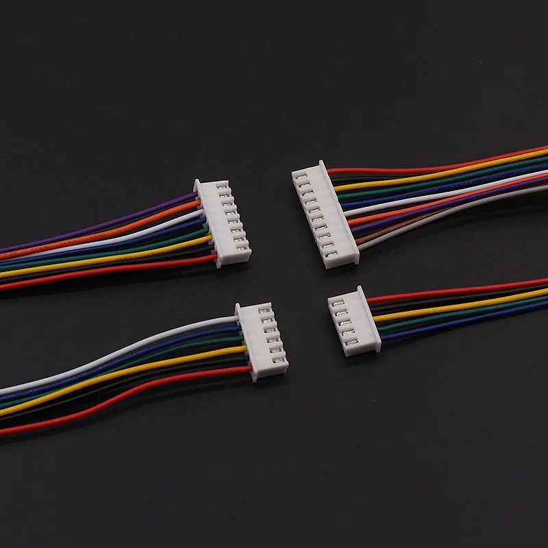 10PCS XH2.54 Electronic Wire Terminal Wire Double Head 2P3P4P5P6P7P8P9P10P12P 20CM Cable 26AWG Double Head Same Side  Connector
