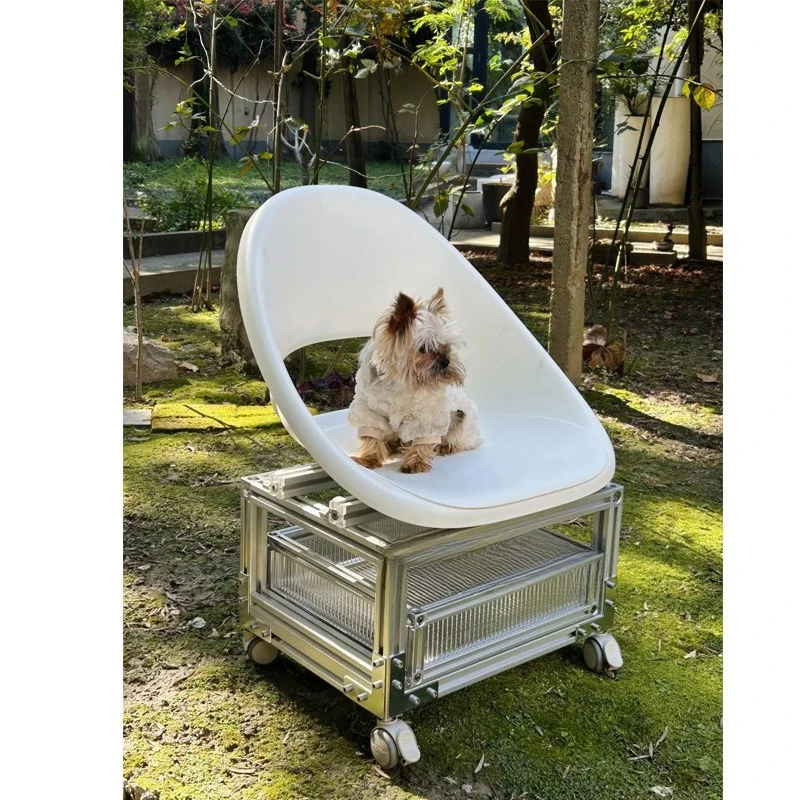 เก้าอี้สตูลแบบถอดประกอบได้ ทำด้วยมือ โครงอะลูมิเนียม เก้าอี้นั่งอเนกประสงค์ ดีไซน์สร้างสรรค์ พร้อมพนักพิง