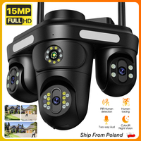 Outdoor 15MP HD WIFI IP Camera Three Screen Three Lens Auto Tracking IP66 Waterproof CCTV Video Security Camera iCsee
