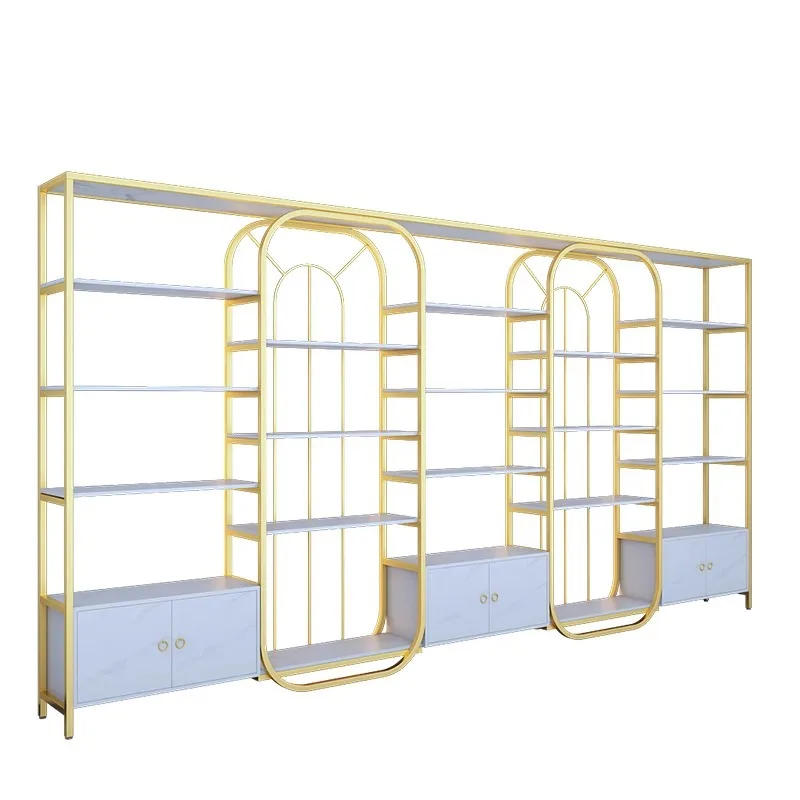 Simple cosmetics display stand Beauty salon products Nail art storage cabinet Multifunctional storage rack