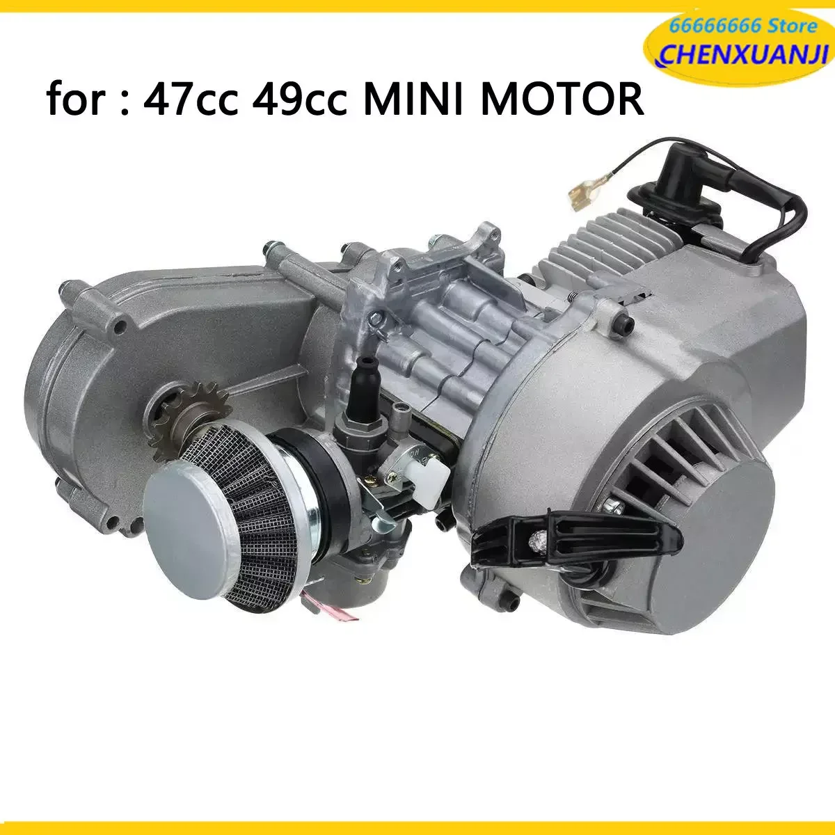 

49cc 2 Stroke Engine Motor for Mini Pocket Bike Scooter Dirt Bikes ATV Quad Motorized Bicycle