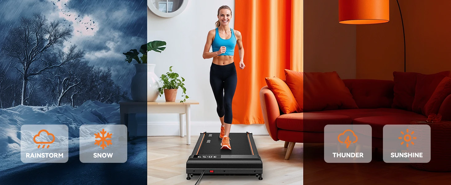 2,25 PS Walking Pad mit 1-6 km/h Steigung, 100 kg Tragkraft, 7-lagiger Lauffläche für Zuhause – Detail 8