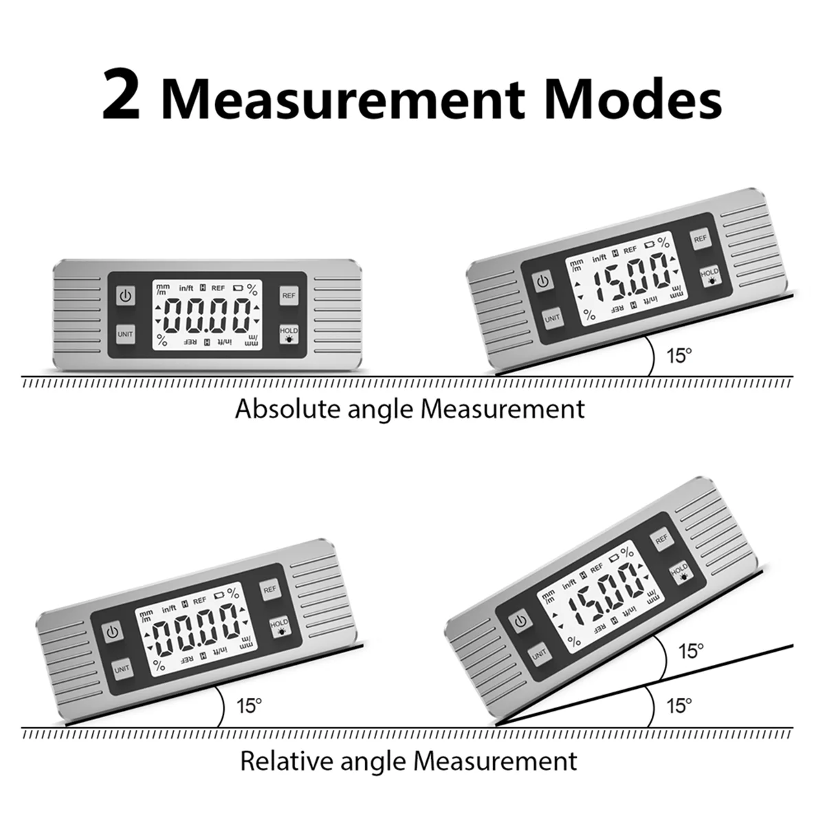 Digitaler Winkelmesser Neigung messer Füllstand winkel messer Messwinkel messer Magnet 90 Grad Lineal Digital Level Box