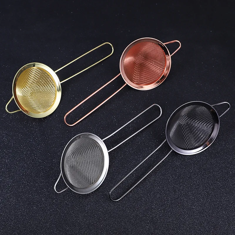 Cocktail Bartender Ice Filter Wine Filter Double Layer Skimmer Cocktail Bar Small Size Strainer Spoon Strainer Utensils