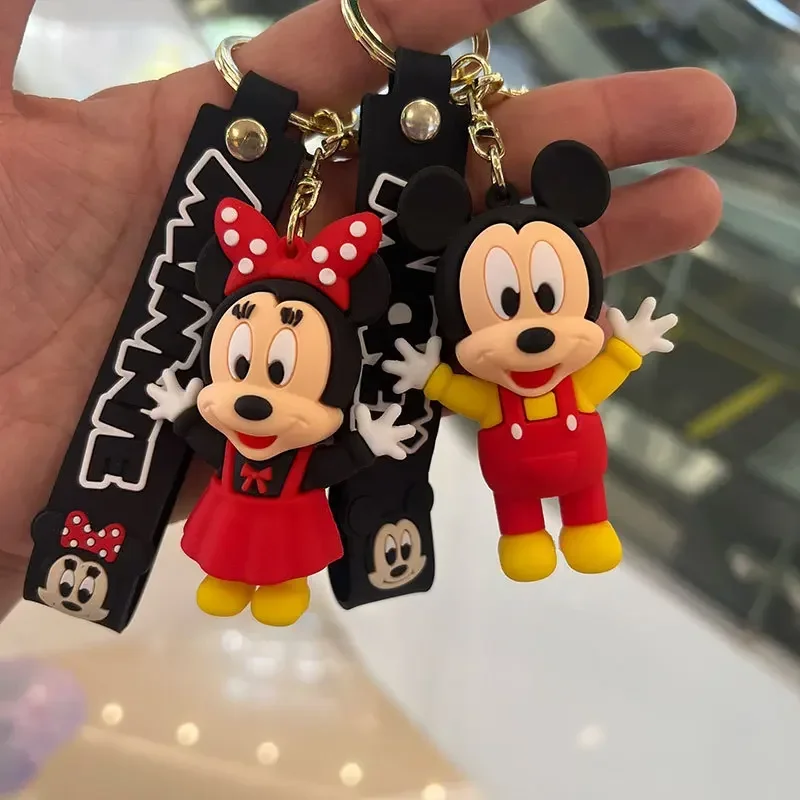 Disney Cartoon Paar Mickey Minnie Maus Anhänger Schlüssel anhänger für Frauen Männer Liebhaber schöne Anhänger Schlüssel ring Schlüssel halter Zubehör