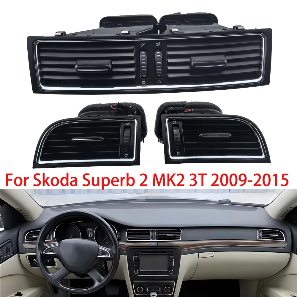 New Interior Dash AC Air Outlet Vent Grill For Skoda Superb 2 MK2 3T 2009 2011 2012 2013 2014 2015 3T0820951 3T0820701