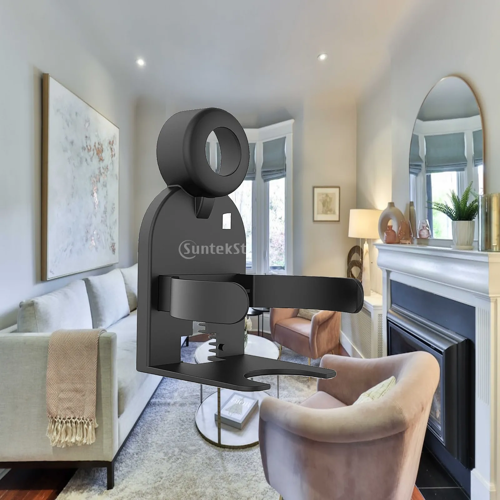 Compact Wifi Point Wall Mount Bracket for Google Nest Router Outlet Holder Easy Install Cord Winding Shelf Space Saving Home