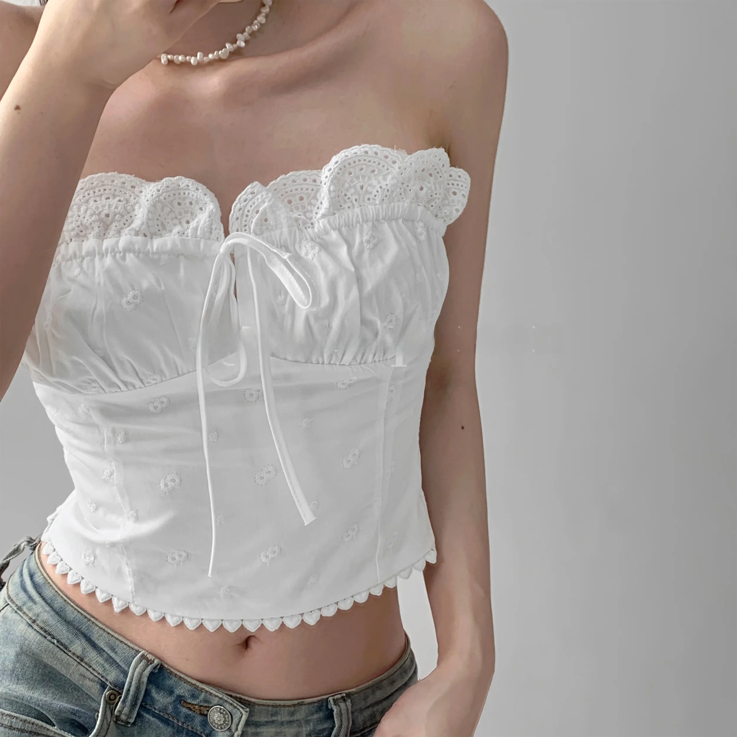 

Горячая ort Sve футболка на одно плечо, женская облегающая футболка с завышенной талией, утягивающая футболка с бретельками, уличная одежда с кружевной отделкой