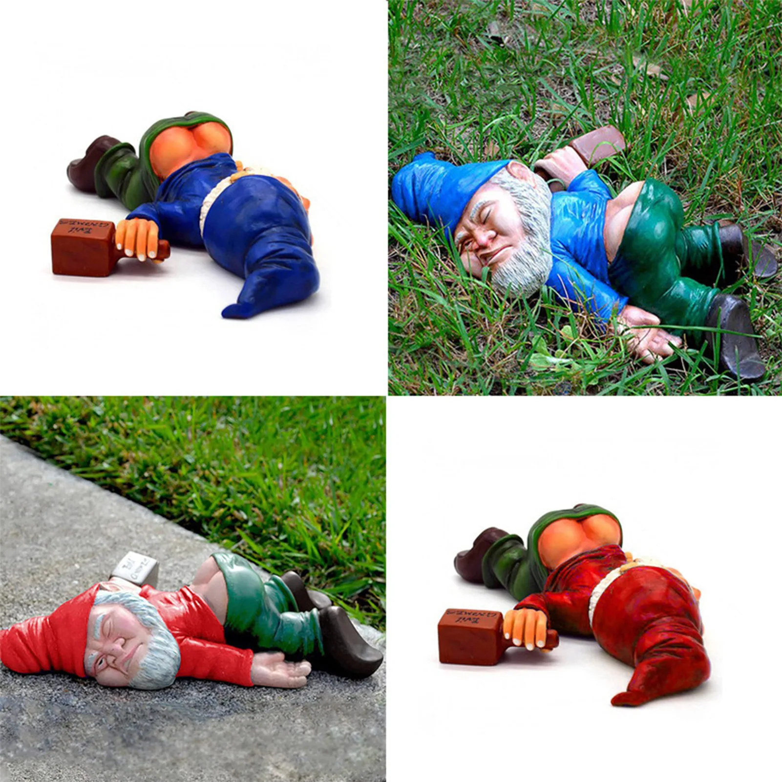 Drunk Garden Gnome Outdoor Statue Drunk Gnome Resin Sculpture Decorations Birthday Gifts for Women and Men