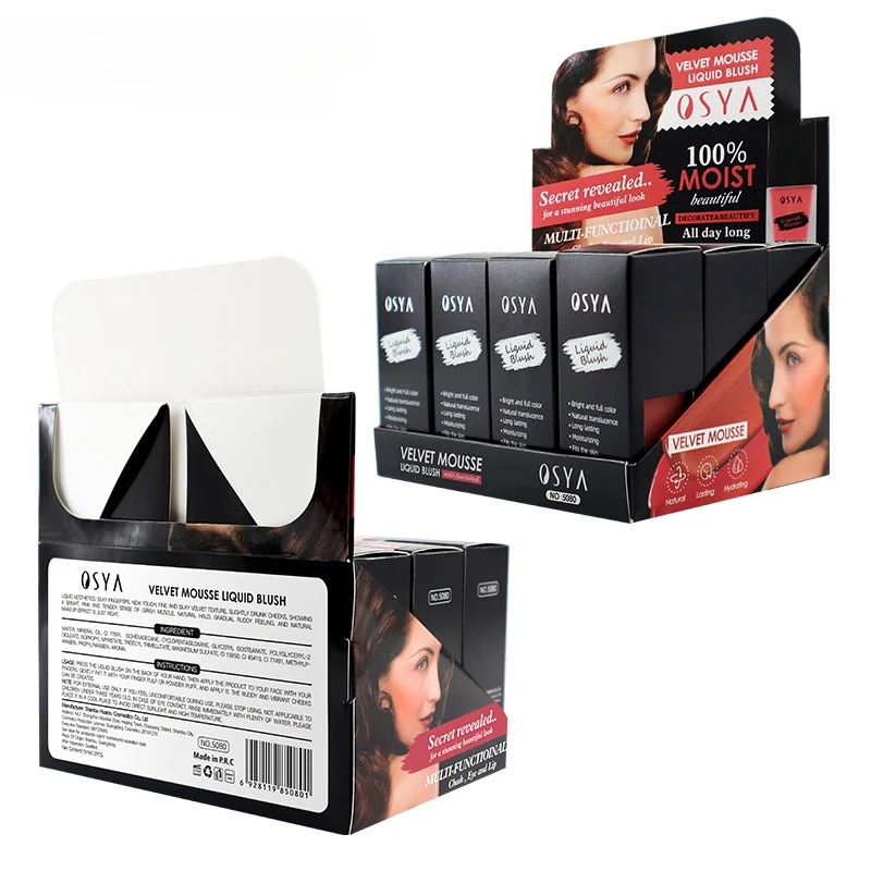 أحمر خدود سائل مخملي خالي من الزيوت المتهوية، لمسة نهائية طبيعية غير لامعة، لون قابل للبناء من أجل لون الخد الصحي يدوم طويلاً