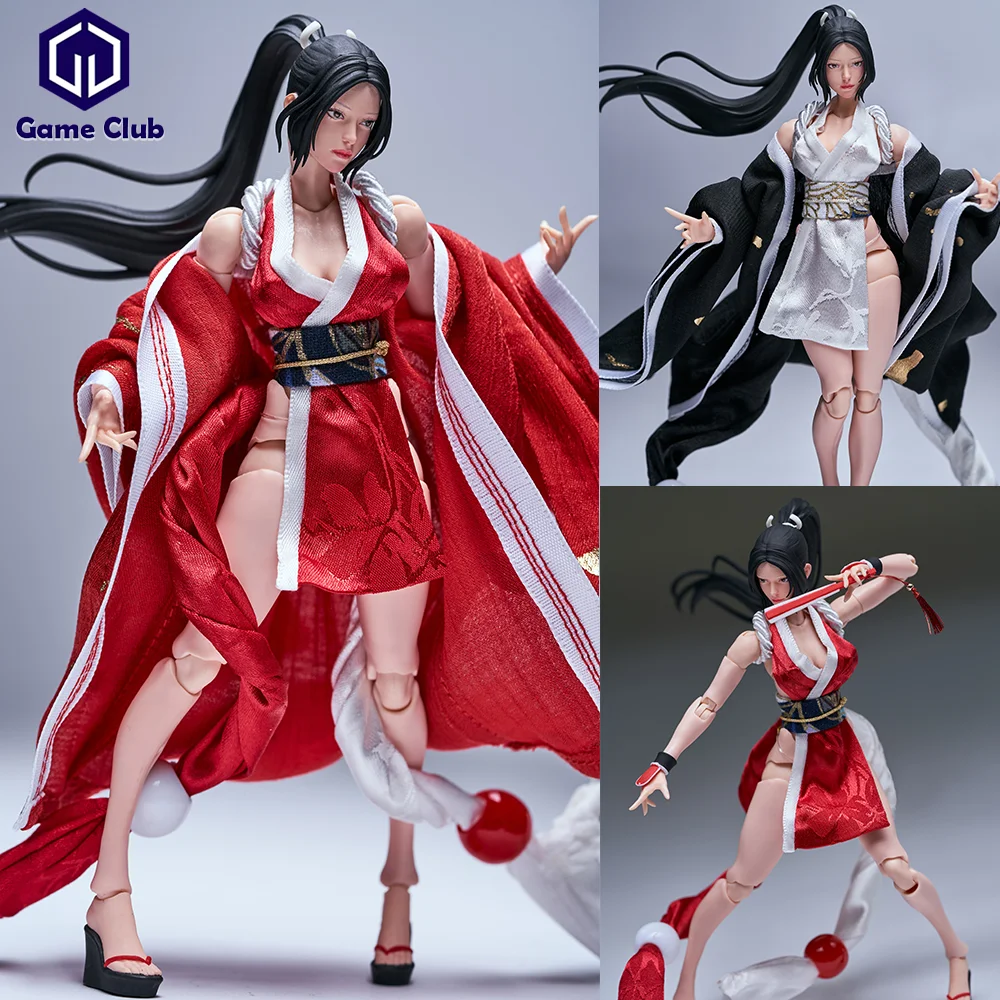 1/12 Female Anime The King of Fighters Mai Shiranui Dress Coat Cosplay Clothing Set For 6in Romankey X COWL Action Figures Body