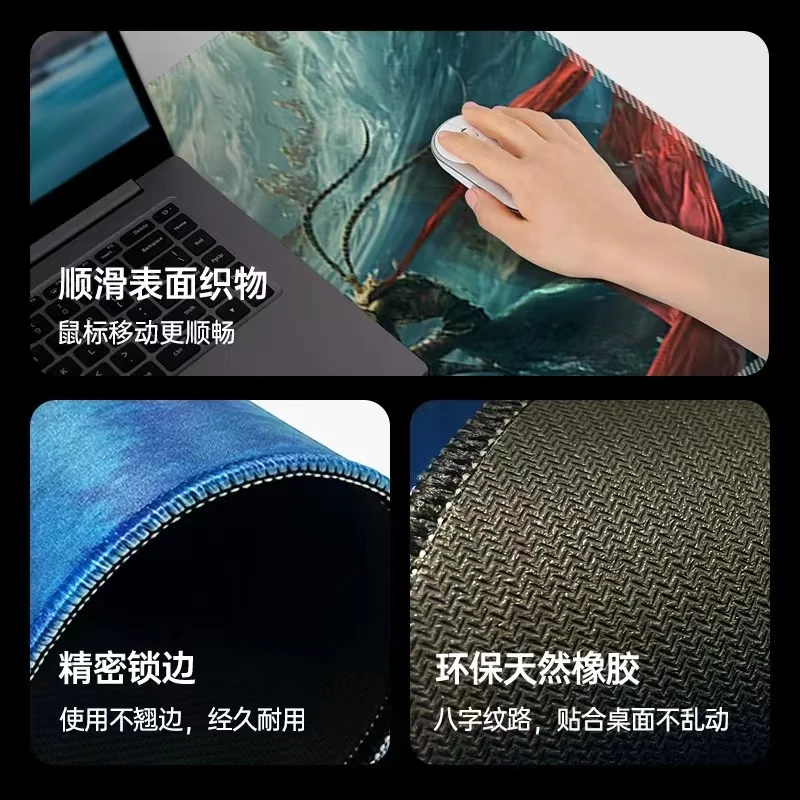 nime Sexy Beauty Mouse Pad Large Lock Edge Laptop Pad Large esports Mouse Pad Keyboard Table Pad