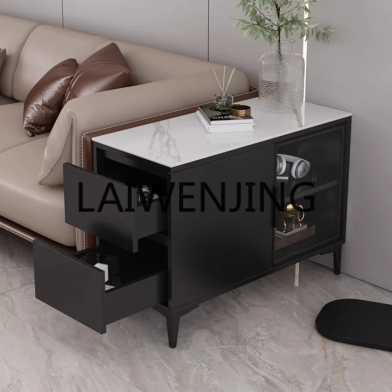 Sofa Stone Plate Side Cabinet Side Cabinet Movable Corner Table Light Luxury Sofa Storage Organizer Side Cabinet