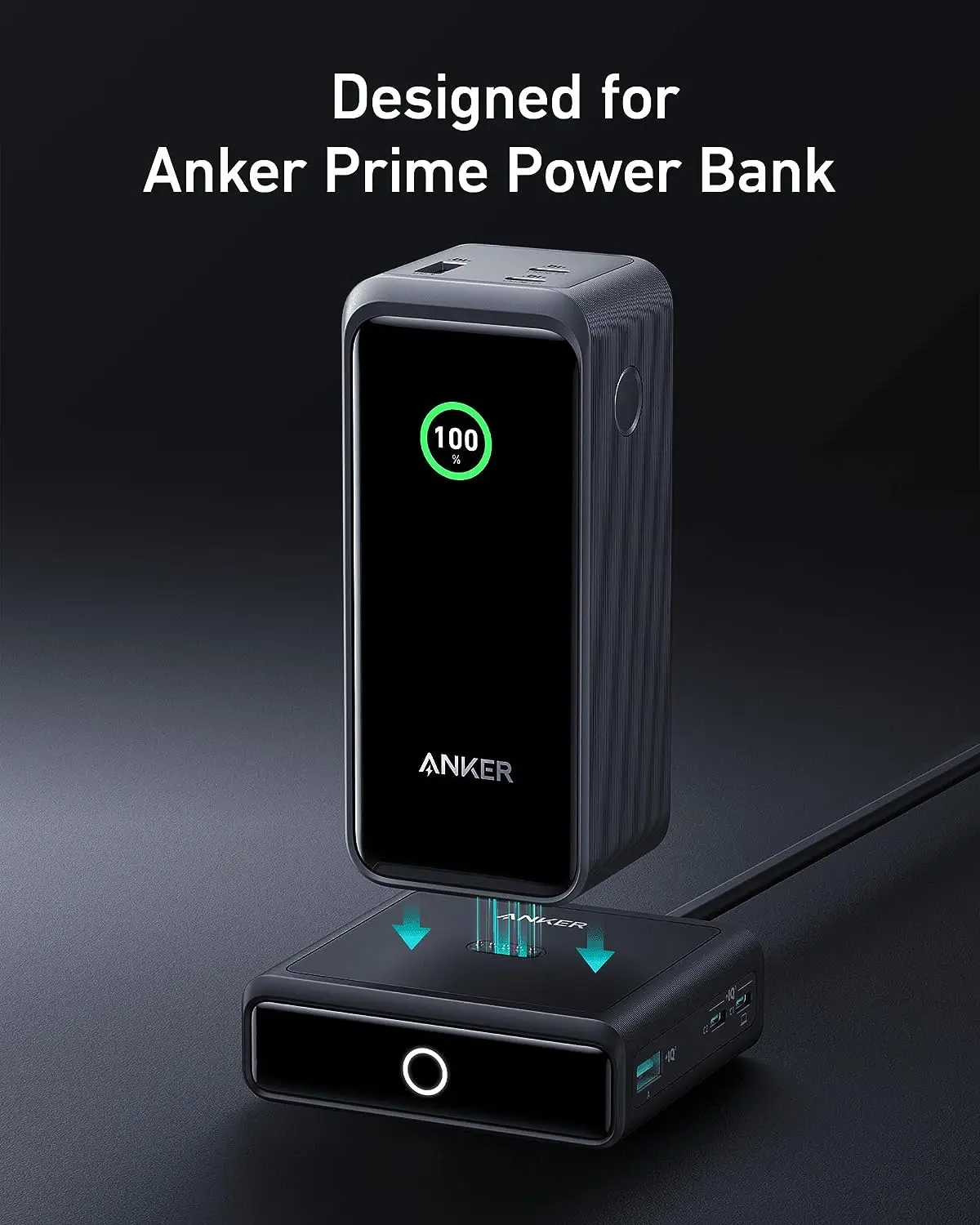 Anker-primパワーバンク,充電ベース,4ポートの急速充電,100W