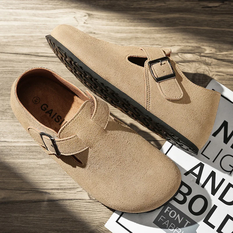 Casual Male Shoes Men Round Toe Flats Shoes Men Luxury Barefoot Harajuku Shoes Ankle Flat Platform Classic Italian Suede Shoes