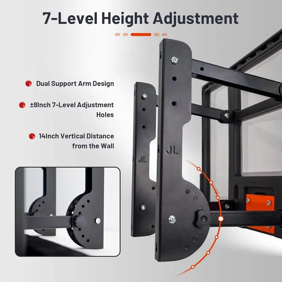 실내 농구대 25인치, 높이 조절 가능 벽걸이형 농구대, 무소음 농구 백보드 및 림, 실내 벽걸이 농구대