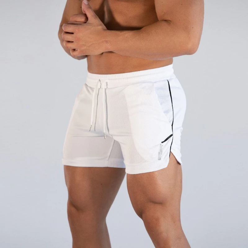 تشغيل السراويل للرجل السراويل الرياضية سريعة الجافة شبكة تنفس ماراثون السراويل كمال الاجسام سراويل قصيرة كبيرة XXXXL بحر