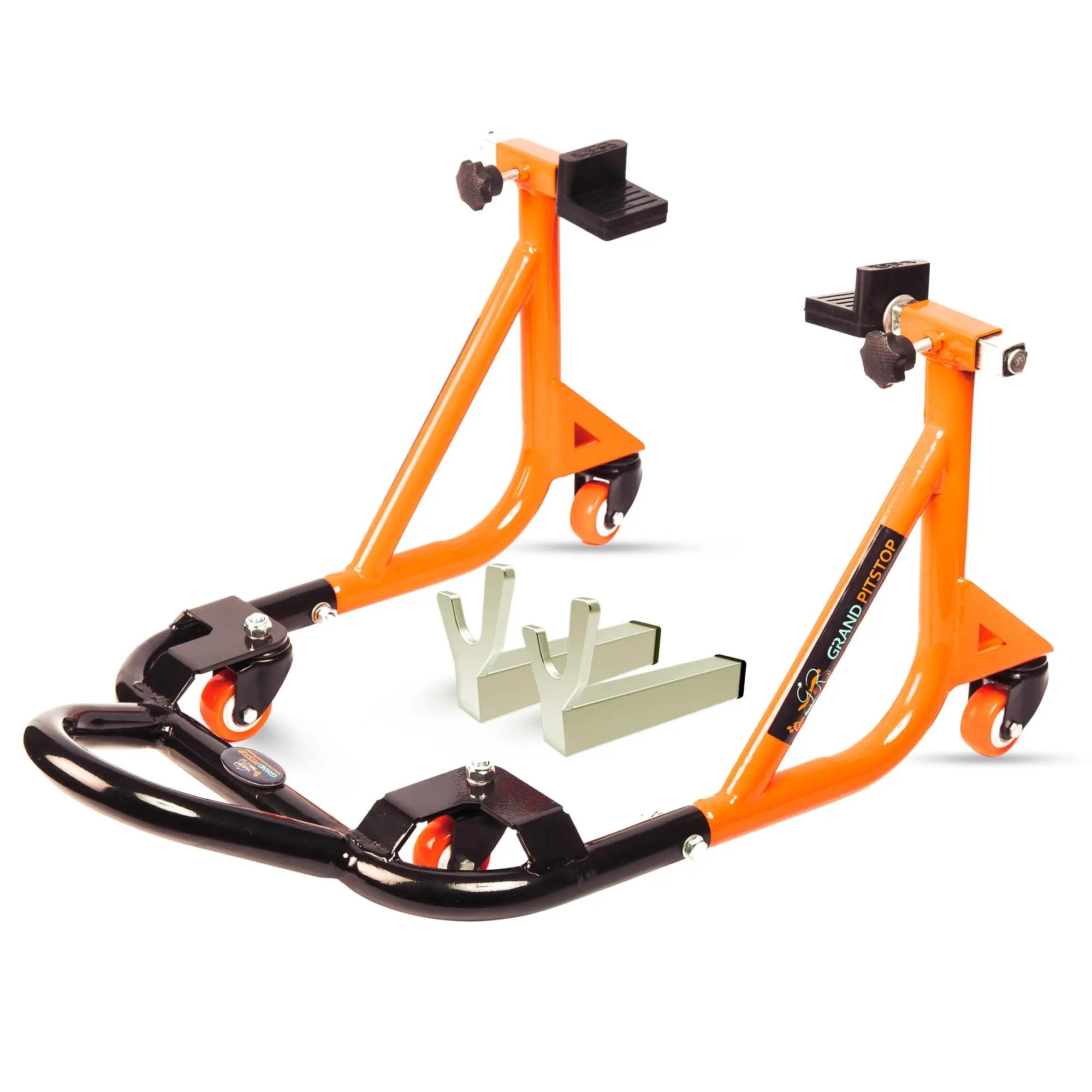 

Adjustable Motorcycle Paddock Stand for Swingarm - 360° Dismantable Universal Stand up to 500 lbs