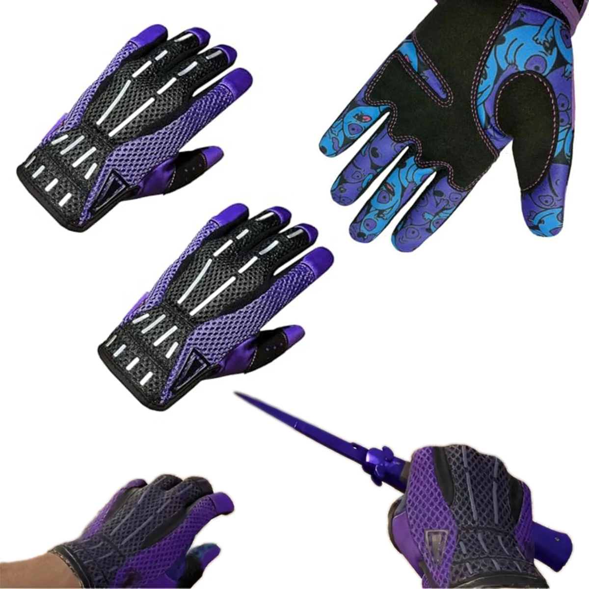 

CSGO Cosplay Gloves Prop Pandora Box Sports Motor Rider Gloves Cosplay Accessories Summer Thin Airsoft Shooting Roleplay Gloves