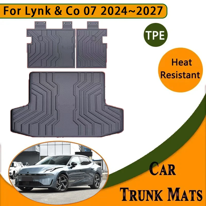 

Car Rear Trunk Mats For Lynk & Co 07 EM-P 2024 2025 2026 2027 Waterproof Cargo Liner Carpet Storage Pad Car Interior Accessories