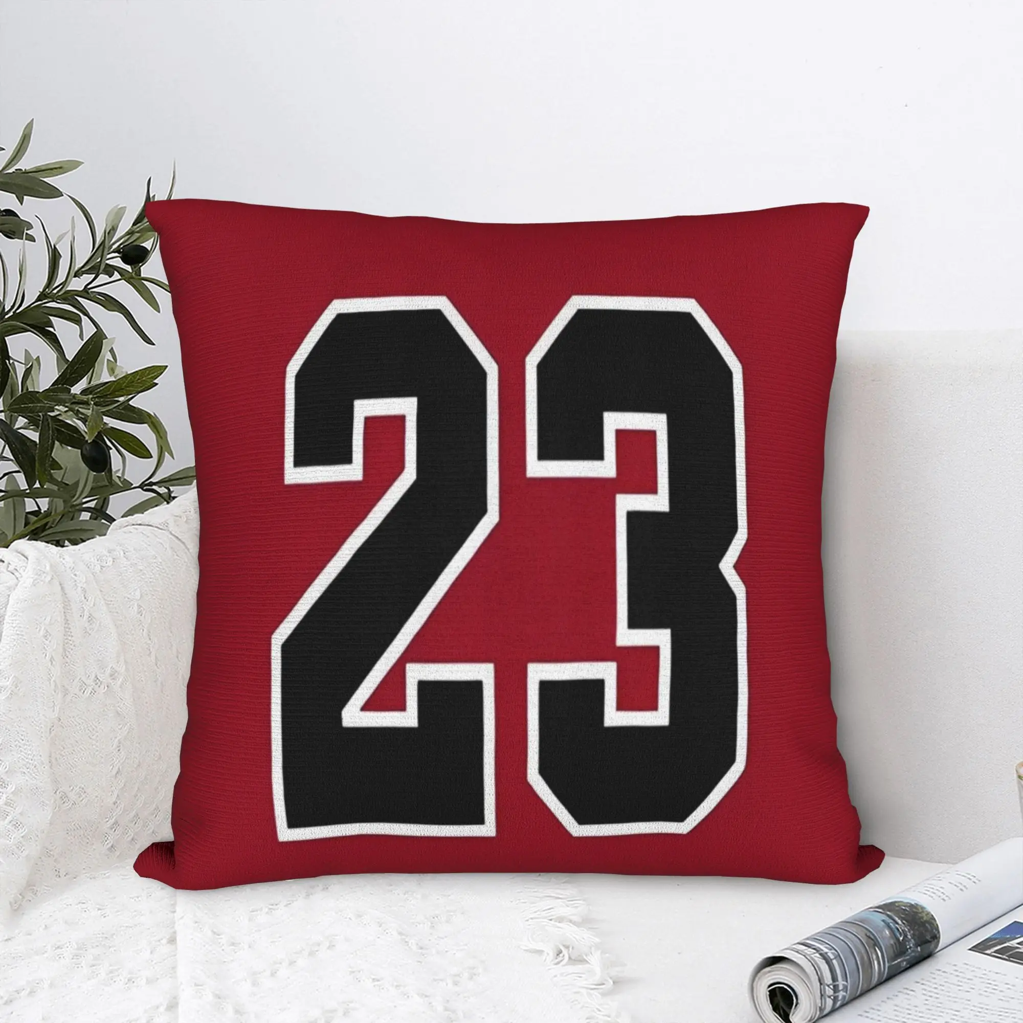 Cosplay Costume Basketball Number 24 23 8 Square Pillow Case  Cushion Cover Funny Throw Pillow Case Cover for Seat 40x40cm