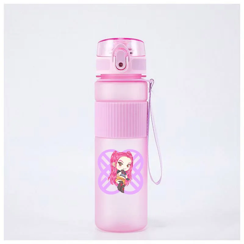550ml KPop Demon Hunters Bollitore smerigliato Bottiglie d'acqua Anime Grandi tazze di cannuccia per bere Bottiglia portatile per ufficio all'aperto per ragazze e ragazzi