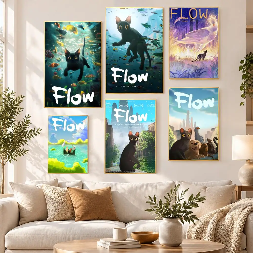 Music Popular Popular Creative FLOW Poster HD Waterproof PP Self Adhesive Aesthetic Bedroom Dorm Gaming Room Home Decor Gift