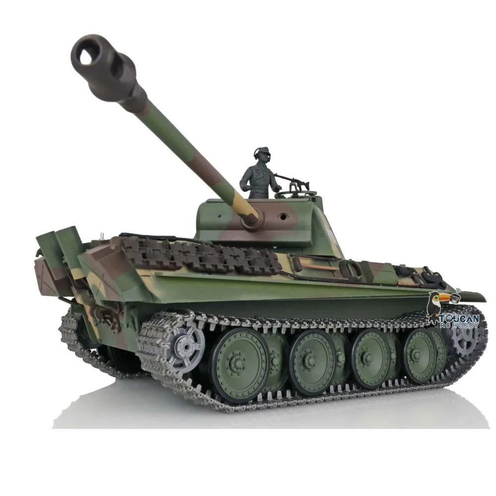 ヘンロン RC戦車 1/16スケール 7.0アップグレード版 ドイツ軍パンサーG RTR RC戦車 3879 メタルトラック BB弾 赤外線 RCおもちゃ モデル