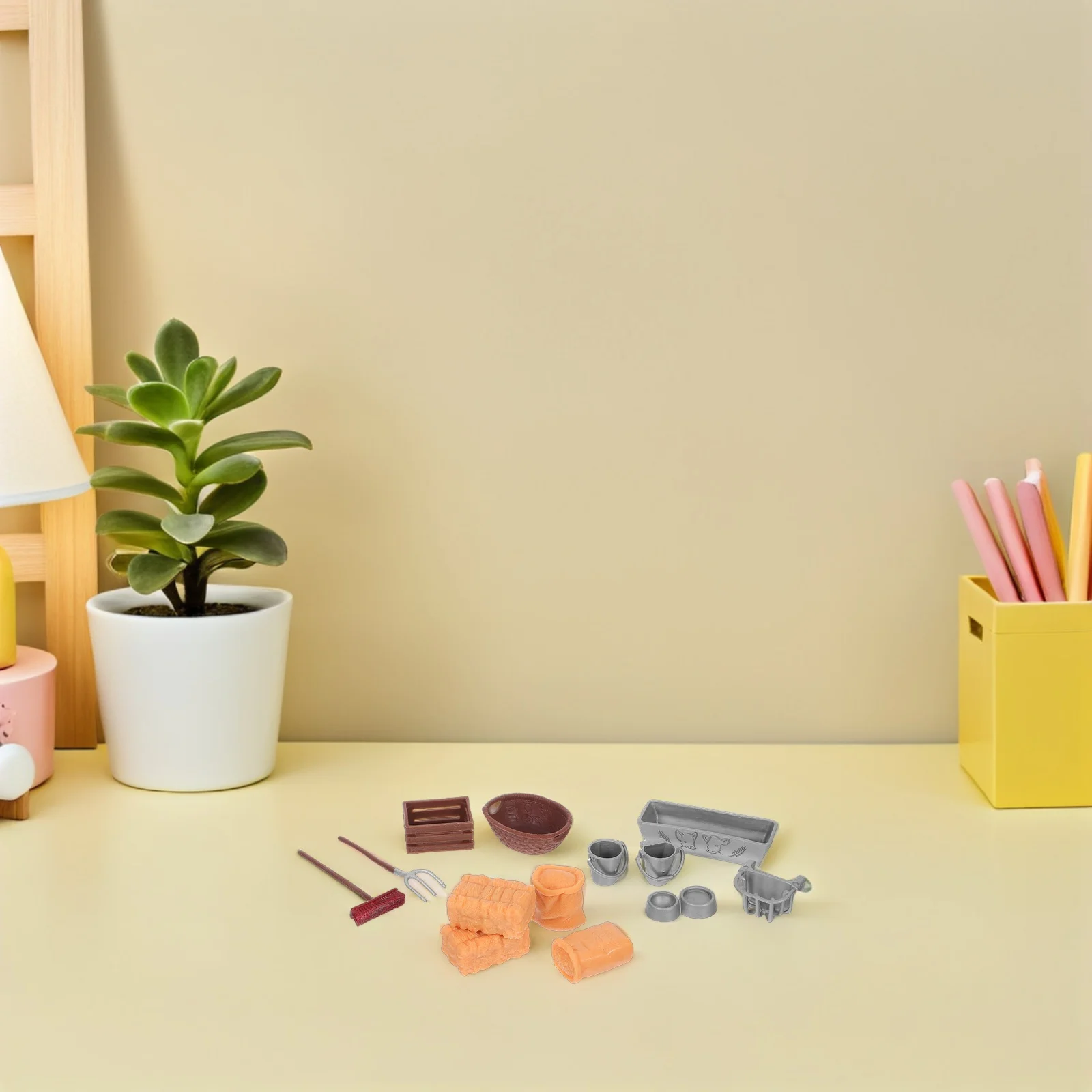 مجموعة ألعاب الحظيرة للأطفال الصغار، أدوات المزرعة، مجموعات لعب الحيوانات لحيوانات بيت الدمى