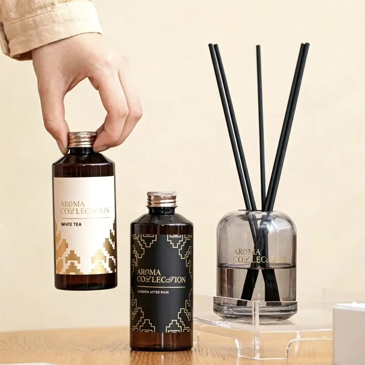 200ML Westin White Tea/Garden After Rain Premium Reed Diffuser Set for Aromatherapy